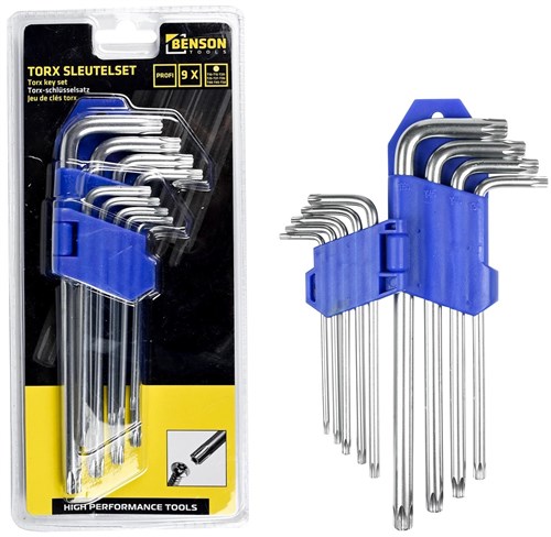 Torx Sleutelset Lang 9 delig Profi