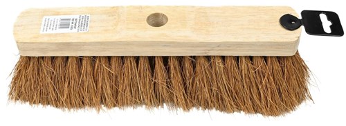 Zaalbezem 30cm Hout met Kokos Borstels