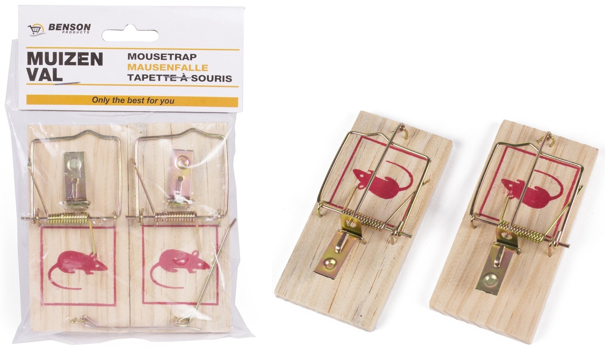 Muizenval 10x5x1cm set van 2 stuks