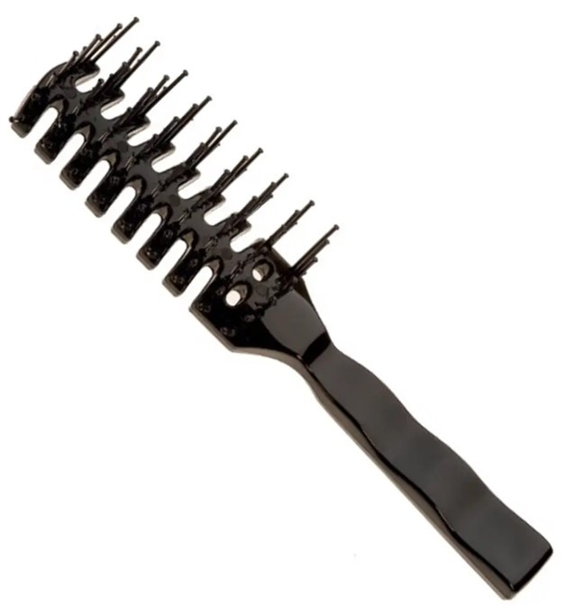 Visgraat Fohn borstel nop zwart 19cm.
