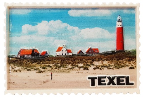 Magneet 3D Texel Design met Reliëf 7,5x5cm