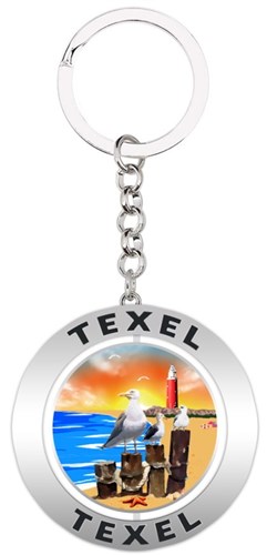 Sleutelhanger Alloy Vuurtoren Texel Design Ø 3,5cm