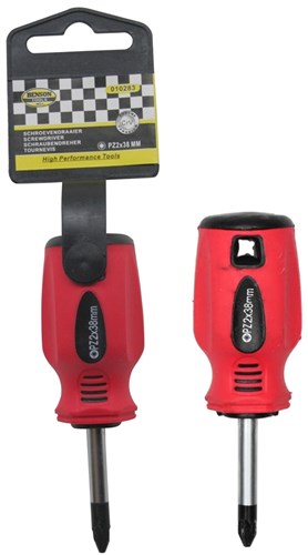 Schroevendraaier Pozi PZ2 x 38 Rood/Zwart Cr-V