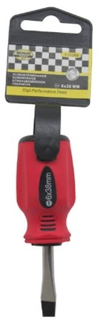 Schroevendraaier Plat 6 x 38 Rood/Zwart Cr-V