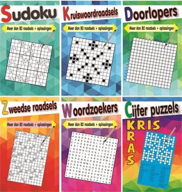 Puzzelboek voor Volwassenen A5 96 pagina's 6 assorti