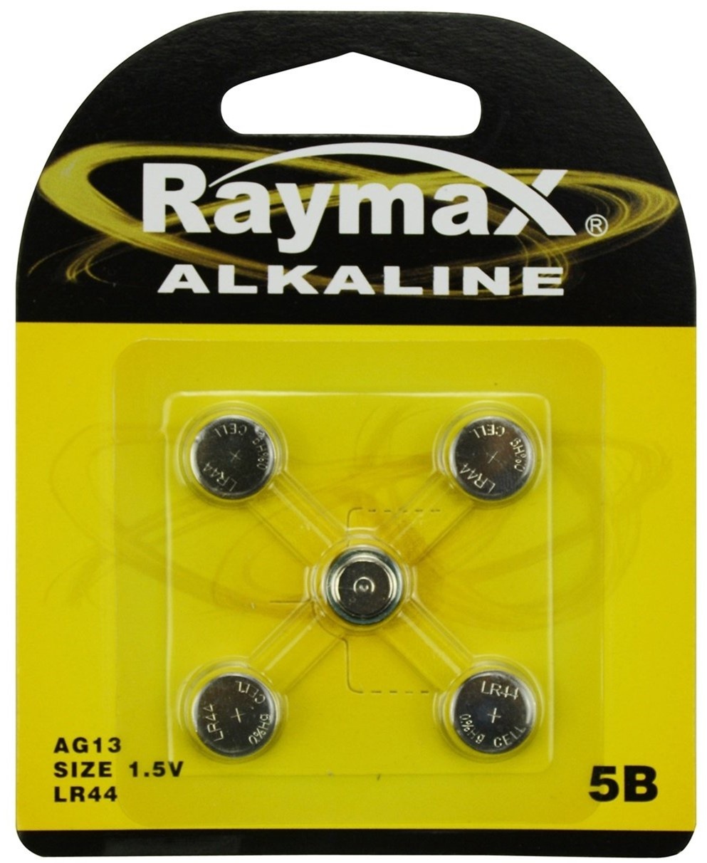Raymax Knoopcel 1.5V AG13/LR44 Alkaline 5 stuks