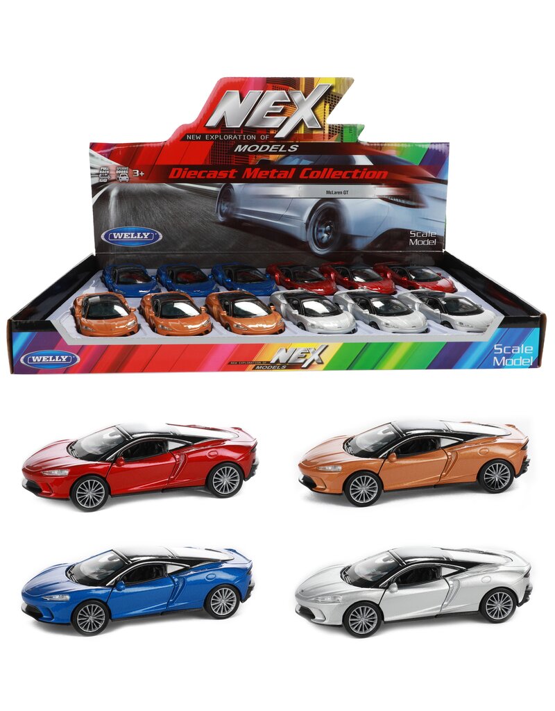 DieCast McLaren GT 11,5cm. 4 assorti kleur