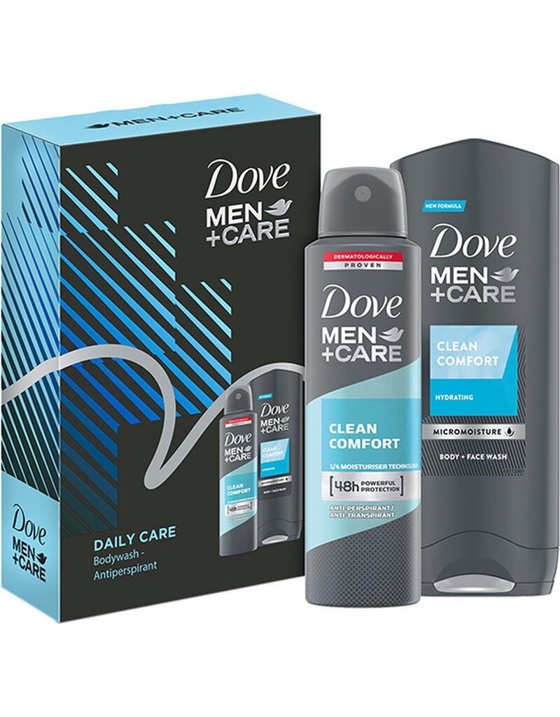 Dove Men Clean Comfort Giftset; Douche 250ml & Deo 150ml