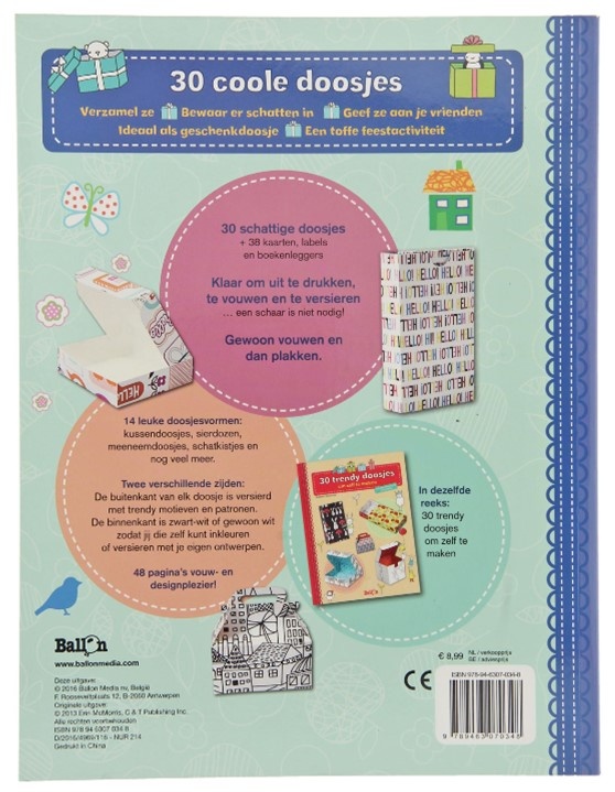 30 Coole/Trendy Doosjes om zelf te maken 25 pag. 28x21cm., foto 2 van 2