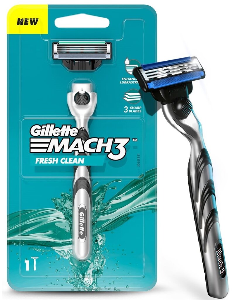 Gillette Mach3 Fresh Clean Houder + 1 Scheermesje