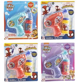 Bubble Blaster Paw Patrol & Spidey and Friends 4 assorti