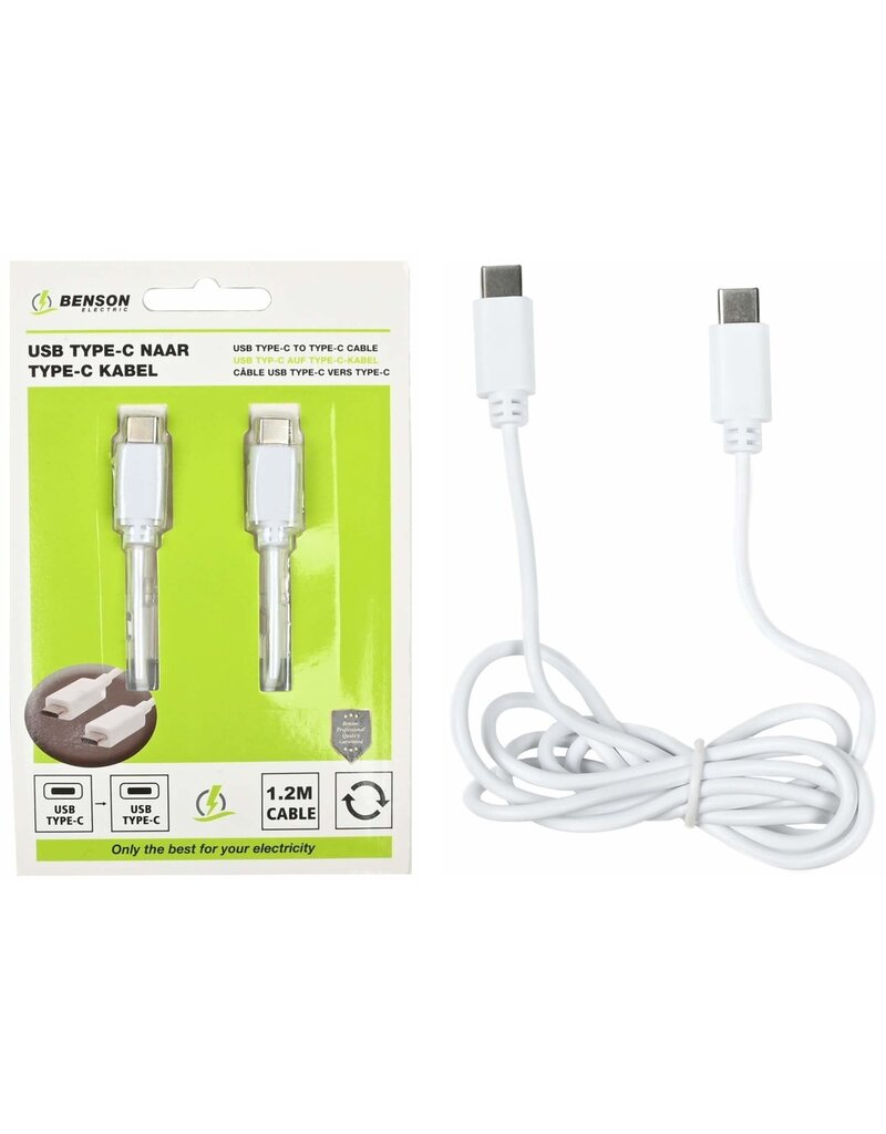 Oplaadkabel USB Type-C naar Type-C 1,2 meter