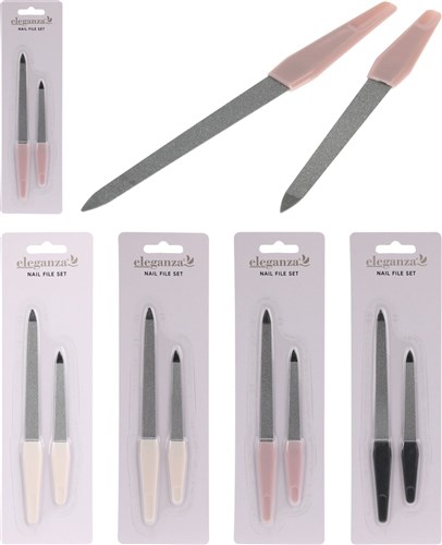 Nagelvijl set van 2 stuks 4 assorti kleur