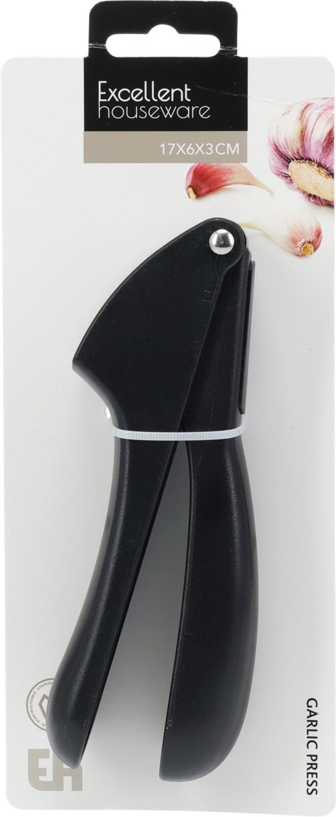 Knoflookpers ABS met RVS 17x6cm
