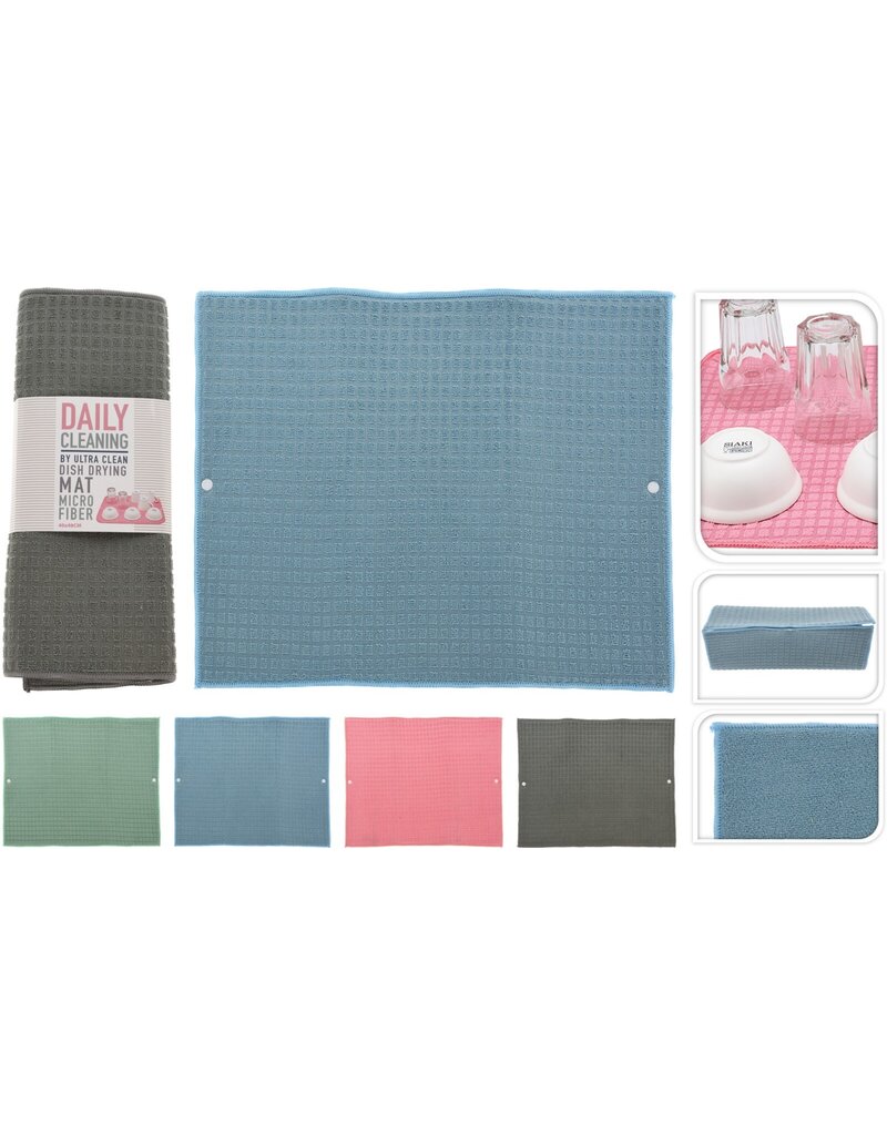 Afdruipmat Microvezel 48x40cm. 4 assorti kleur