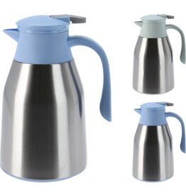 Koffiekan RVS 1 liter 2 assorti kleur
