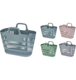 Boodschappentas PE 25 liter 46,5x23x32cm 4 assorti kleur