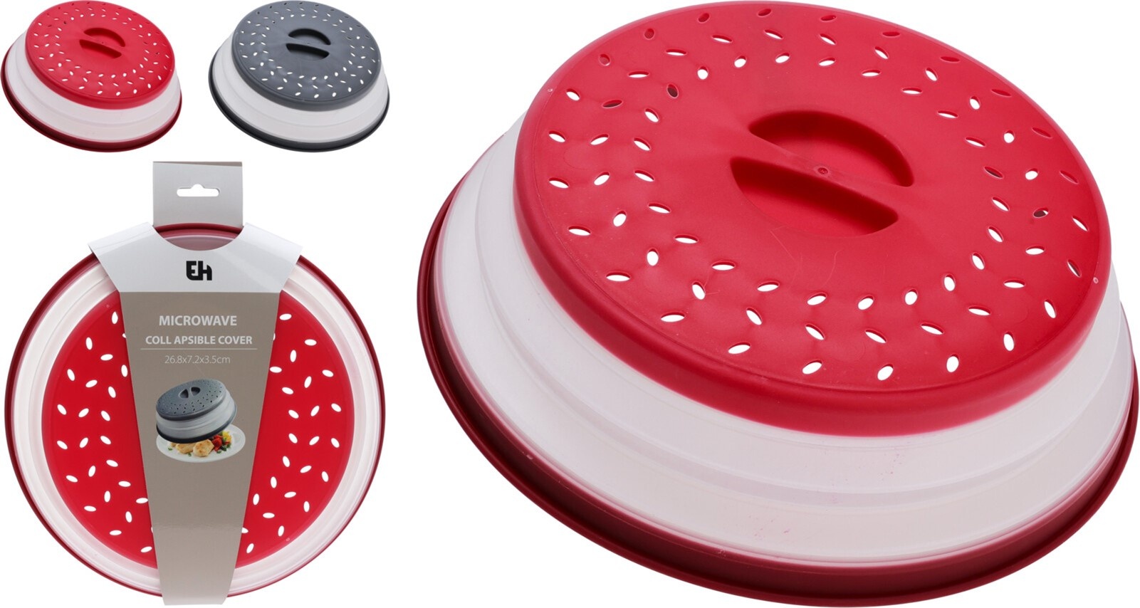 Magnetrondeksel Opvouwbaar TPE/PP 26,6cm 2 ass kleur