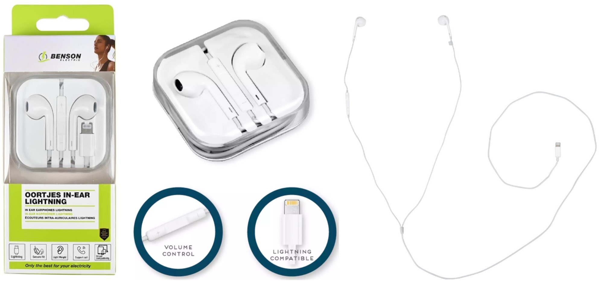 Hoofdtelefoon In-Ear met Microfoon en Lightning Aansluiting