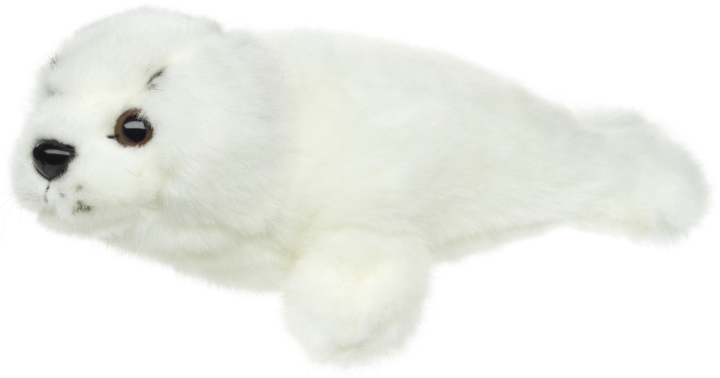 Pluche Zeehond wit 21cm.