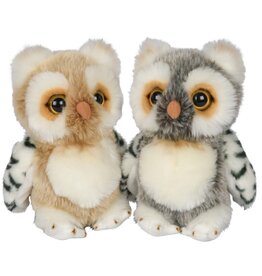 Pluche Uil 18cm 2 assorti kleur