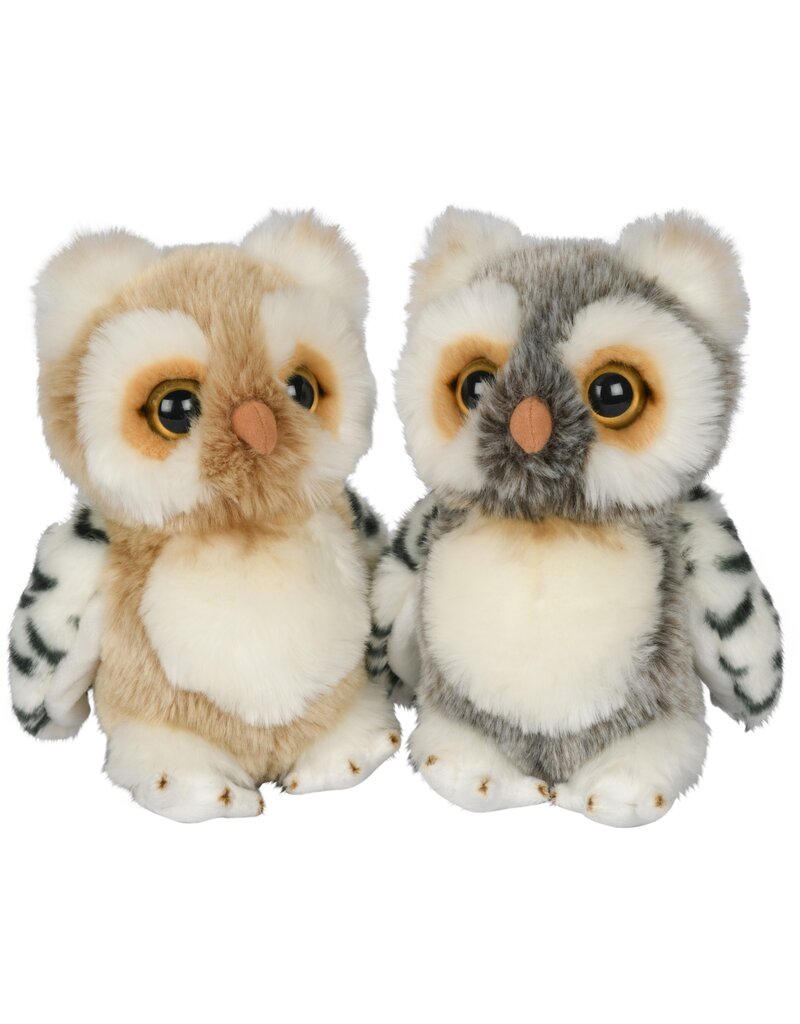 Pluche Uil 17cm. 2 assorti kleur