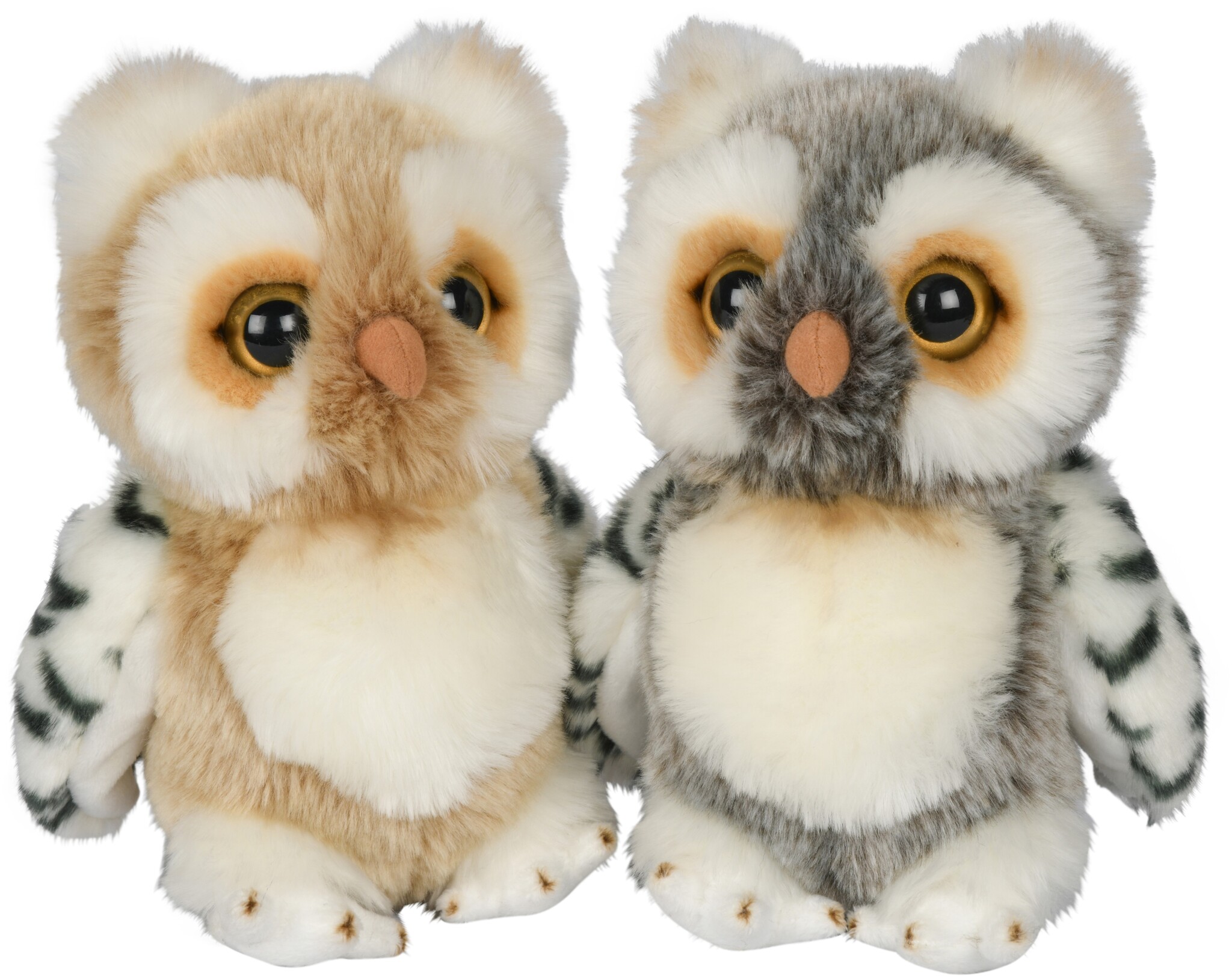 Pluche Uil 17cm. 2 assorti kleur