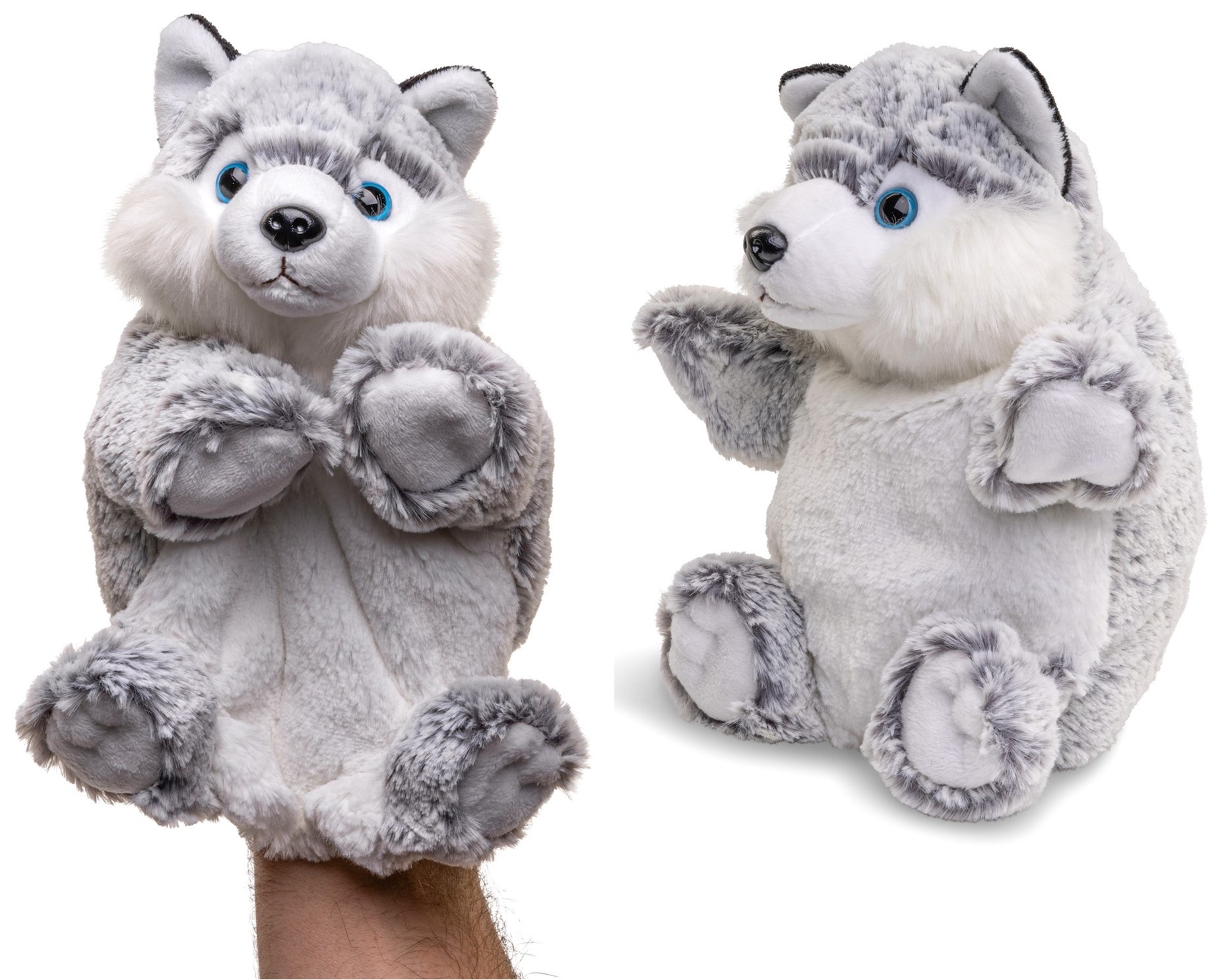 Pluche Husky Handpop 23cm.
