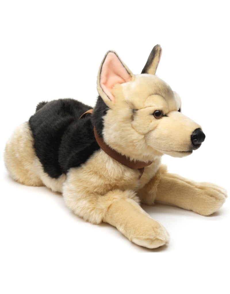 Pluche Duitse Herdershond met harnas 61cm.