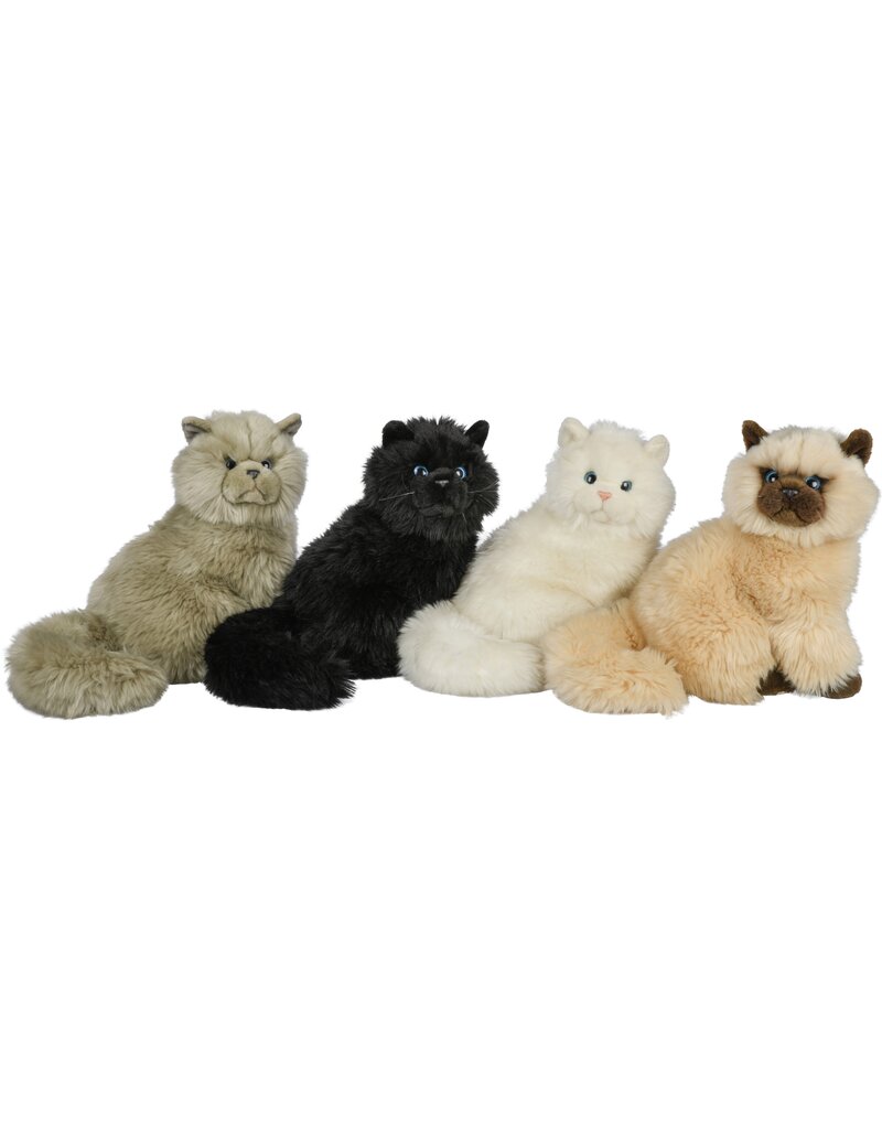 Pluche Perzische Kat zittend 26cm. 4 assorti kleur