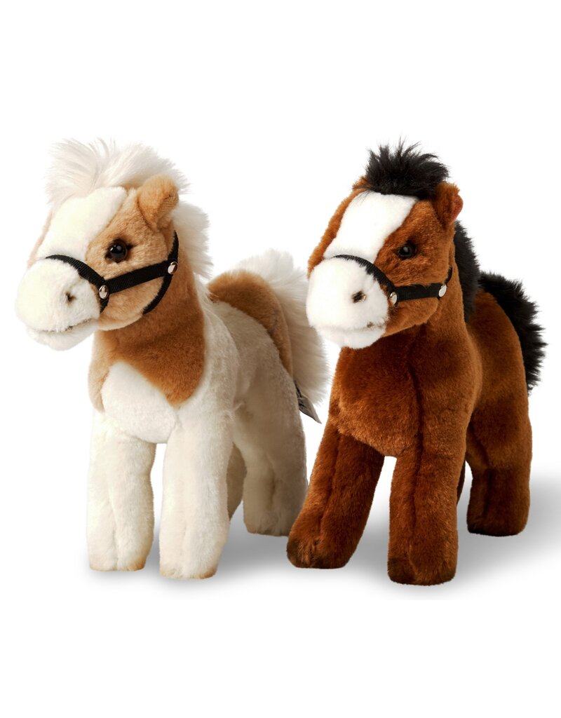 Pluche Paard 23cm. 2 assorti kleur
