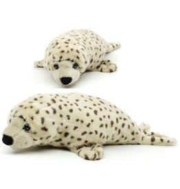 Pluche Zeehond Grijs Gevlekt 46cm.