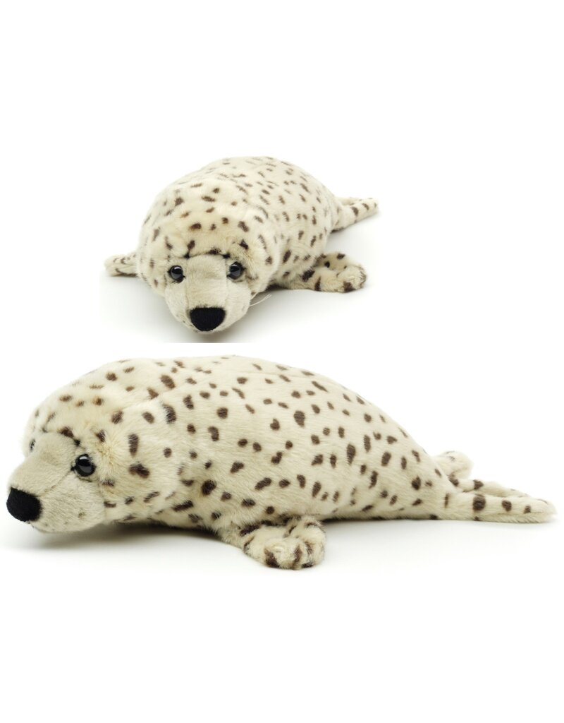 Pluche Zeehond Grijs Gevlekt 46cm.