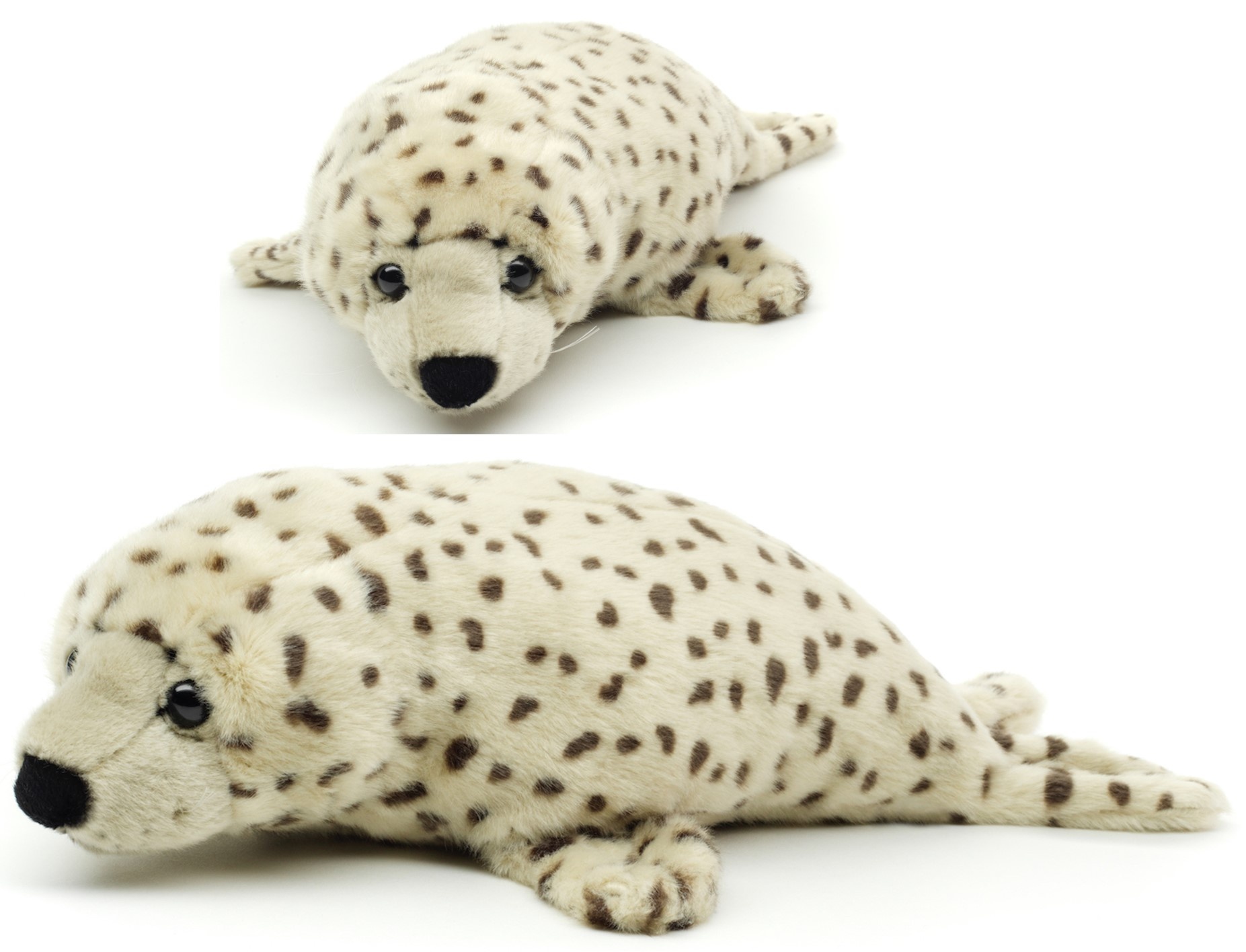 Pluche Zeehond Grijs Gevlekt 46cm.