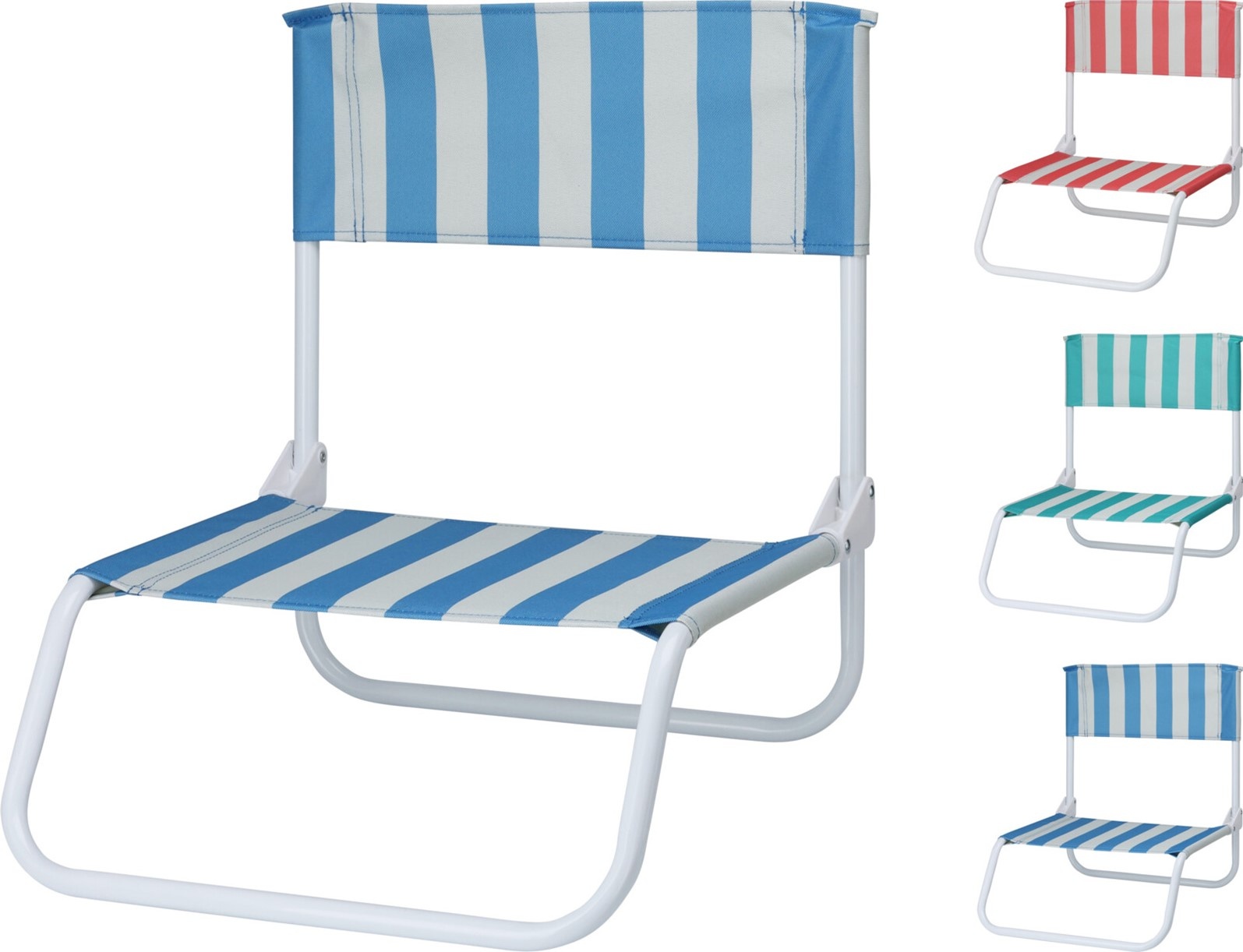 Strandstoel Vouwbaar 63x45x17cm 3 assorti kleur, foto 2 van 2