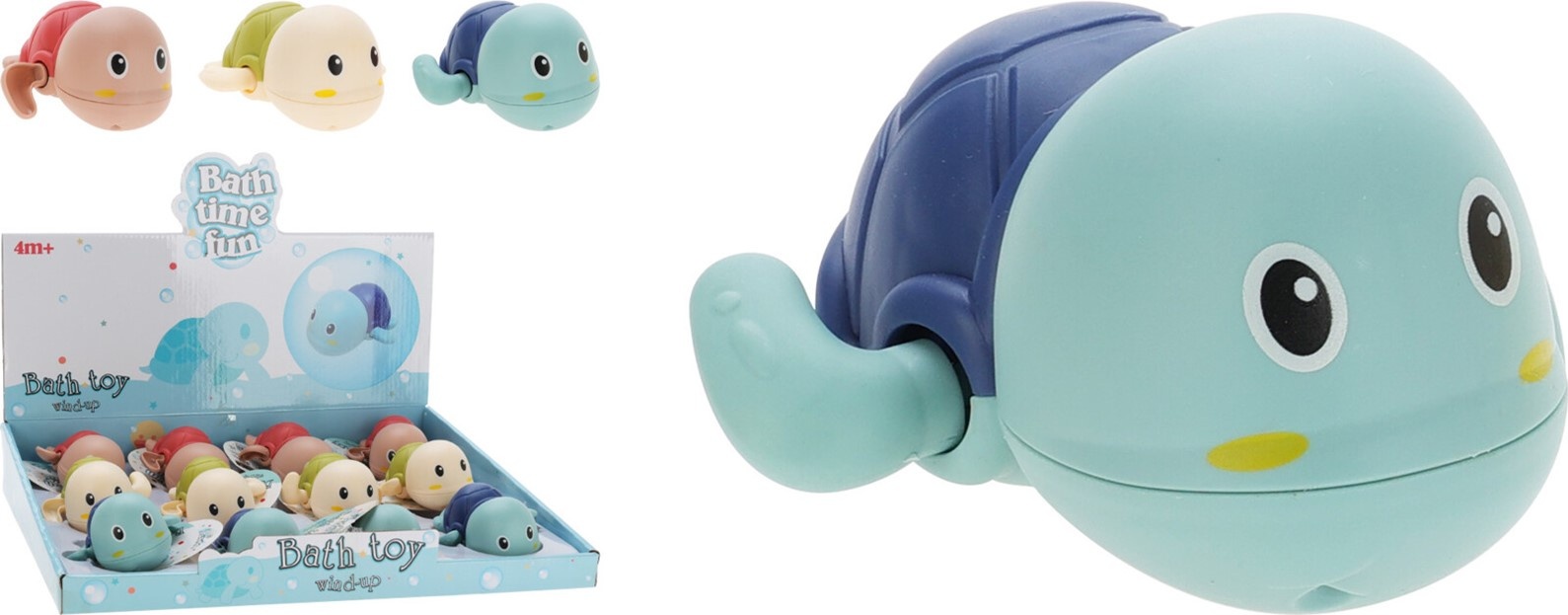 Schildpad Wind Up voor in bad 3 assorti kleur