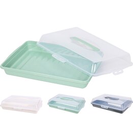 Serveerplateau PP met deksel 44x31x10cm 3 ass kleur
