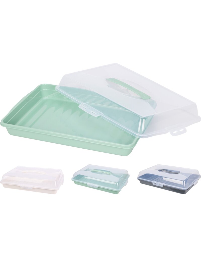 Serveerplateau PP met deksel 44x31x10cm 3 ass kleur