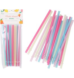 Rietjes PP Ø7x20cm set van 20 stuks 4 assorti kleur