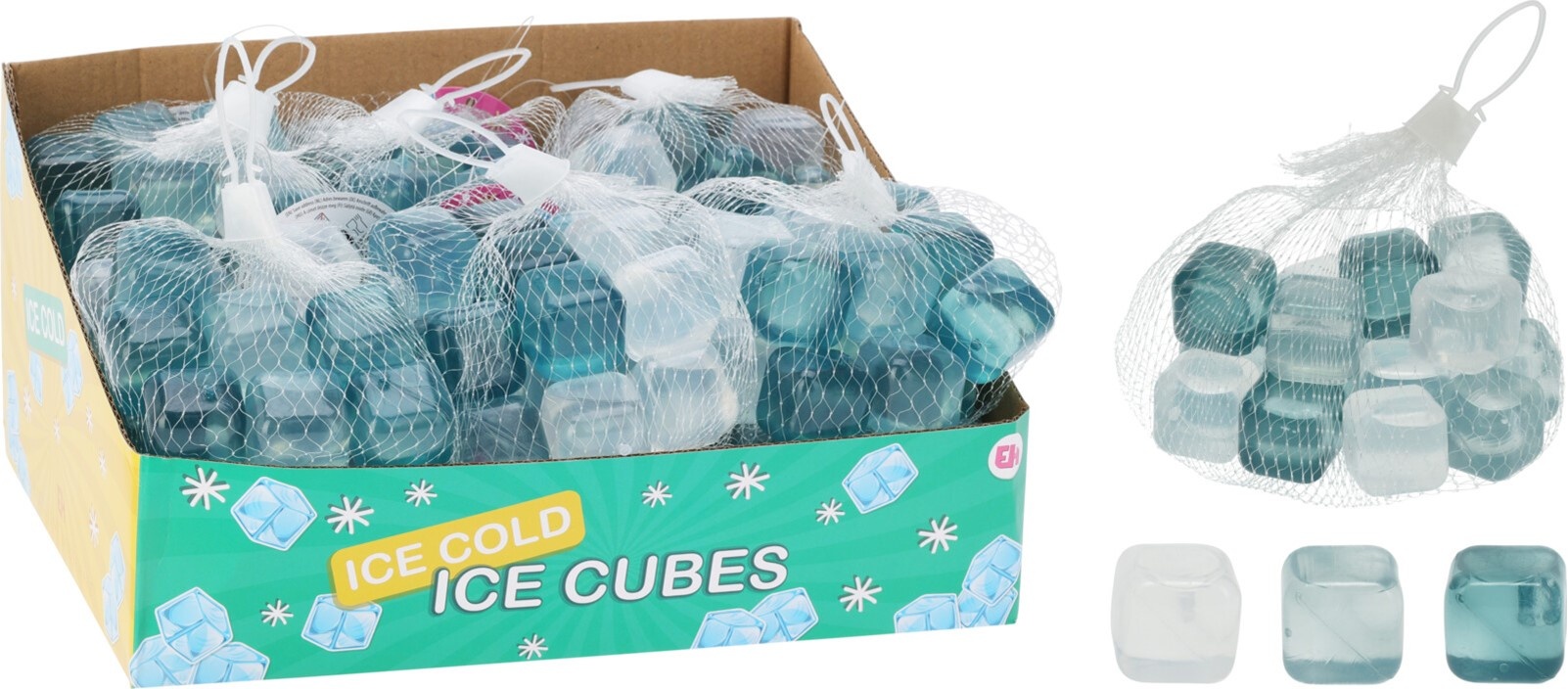 Ijsblokjes PE set van 18 stuks 3 kleuren