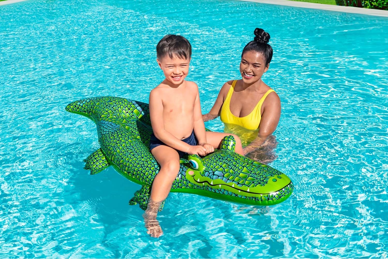 Bestway Crocodile Ride-on 148x67x29cm, foto 2 van 3