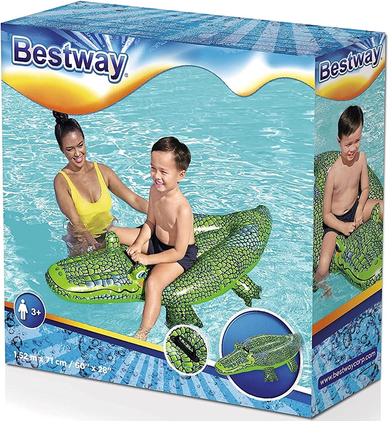Bestway Crocodile Ride-on 148x67x29cm, foto 3 van 3