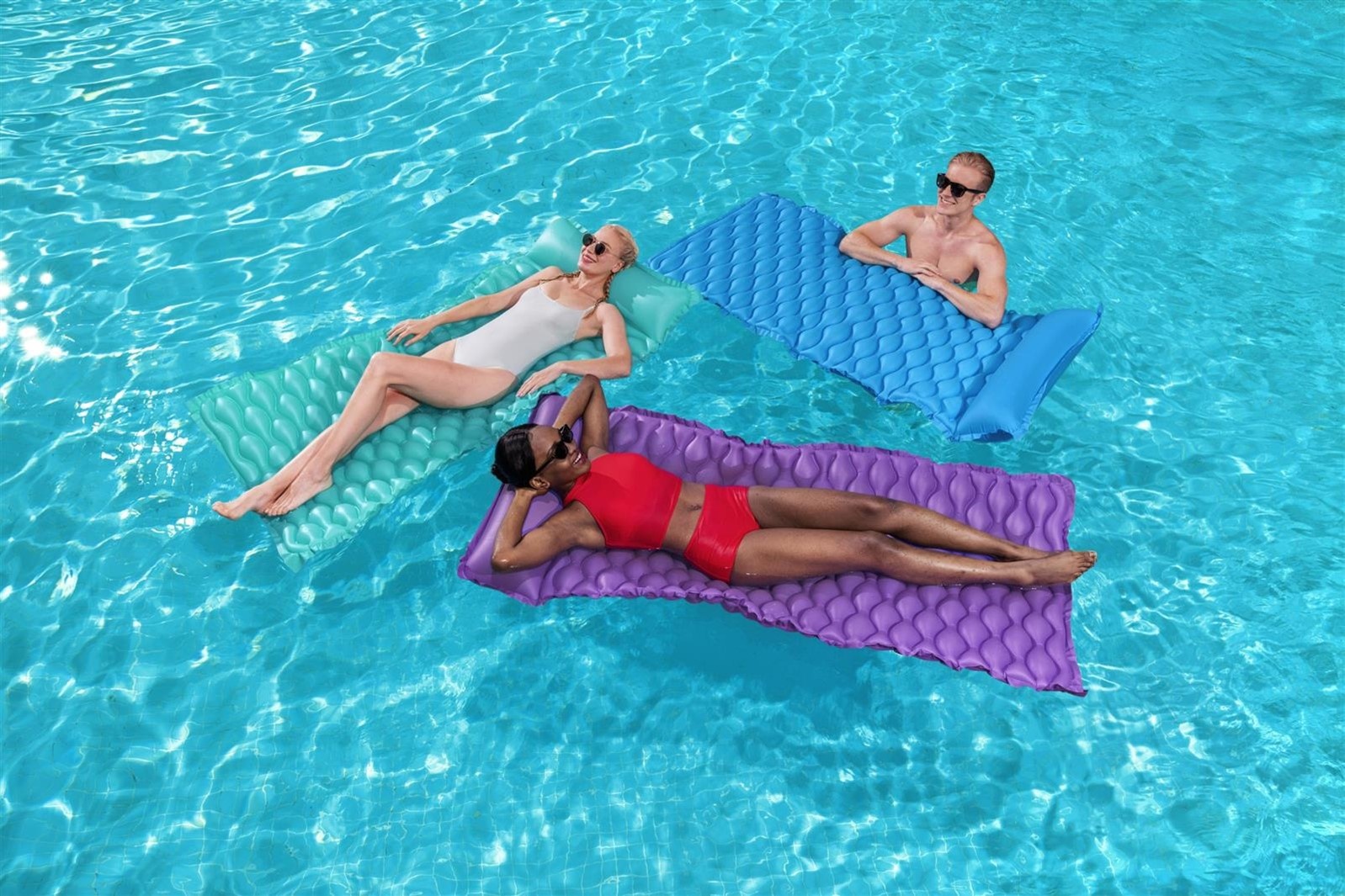 Bestway Luchtbed Float 'n Roll 155x77x19cm 3 ass kleur, foto 2 van 3
