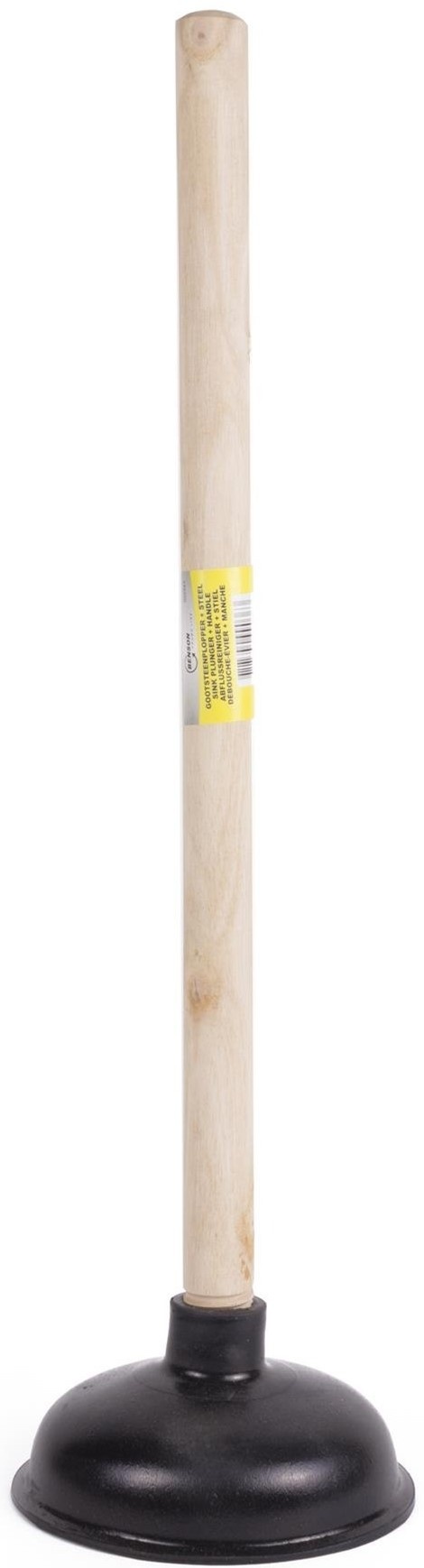 Gootsteenontstopper met Houten Steel Flexibel Rubber 45cm
