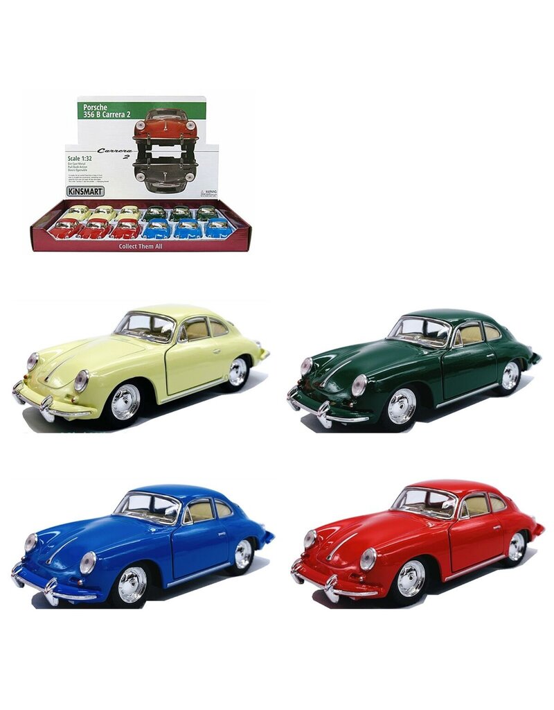 DieCast Porsche Carrera 356B 12cm. 4 assorti kleur