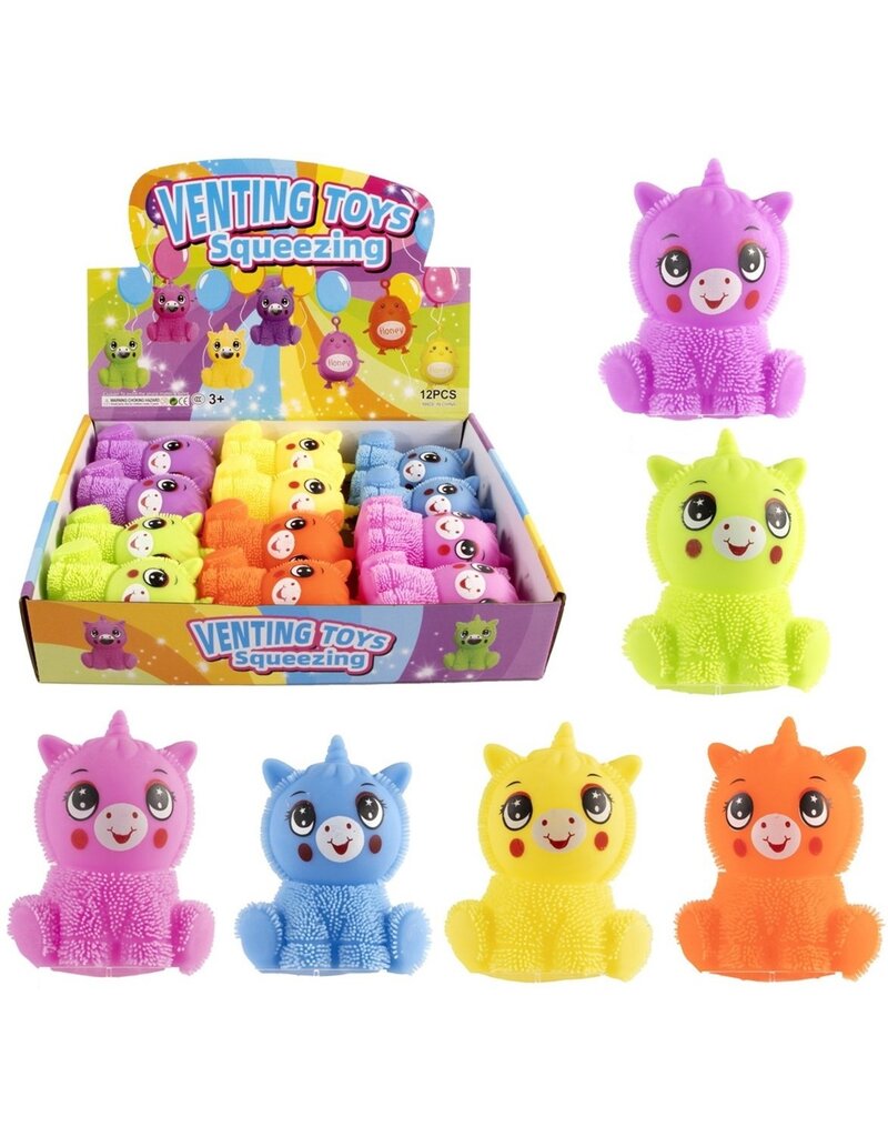 Squeeze Unicorn 11cm. 6 assorti kleur
