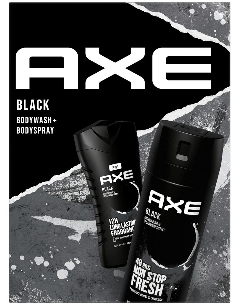 Axe Black Giftset; Deo 150ml + Douche 250ml