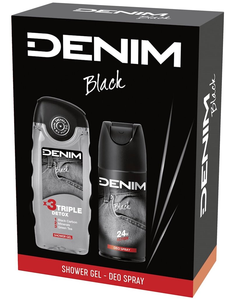 Denim Black Giftset; Deo 150ml + Douche 250ml