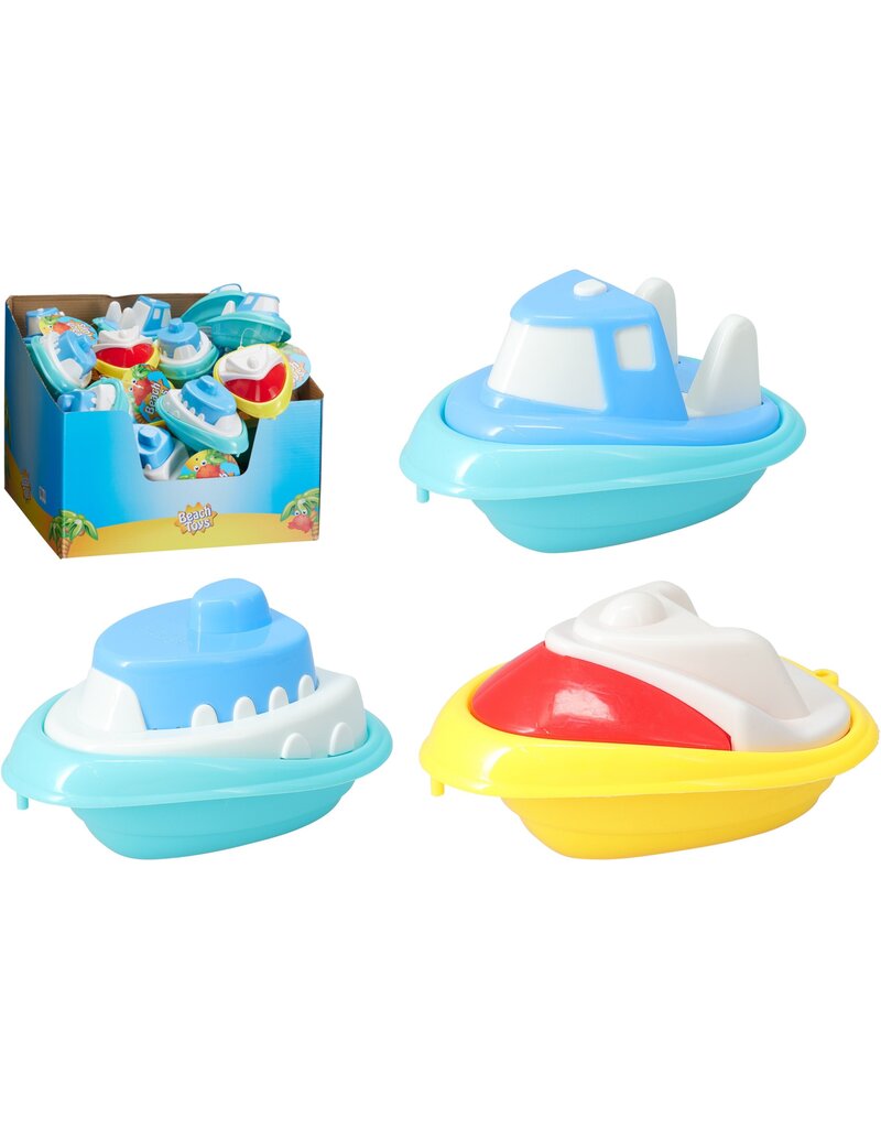 Strandspeelgoed Boot 14x10x8cm 3 assorti