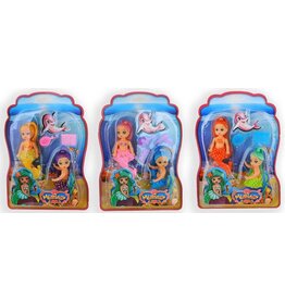 Pop Zeemeermin 11,5cm 2 stuks + accessoires 3 assorti kleur